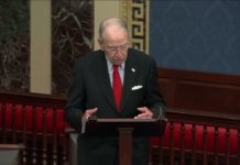 SEN. GRASSLEY: Unless there is physical violence or threats of physical violence, federal law enforcement has nothing to do with local school board meetings
